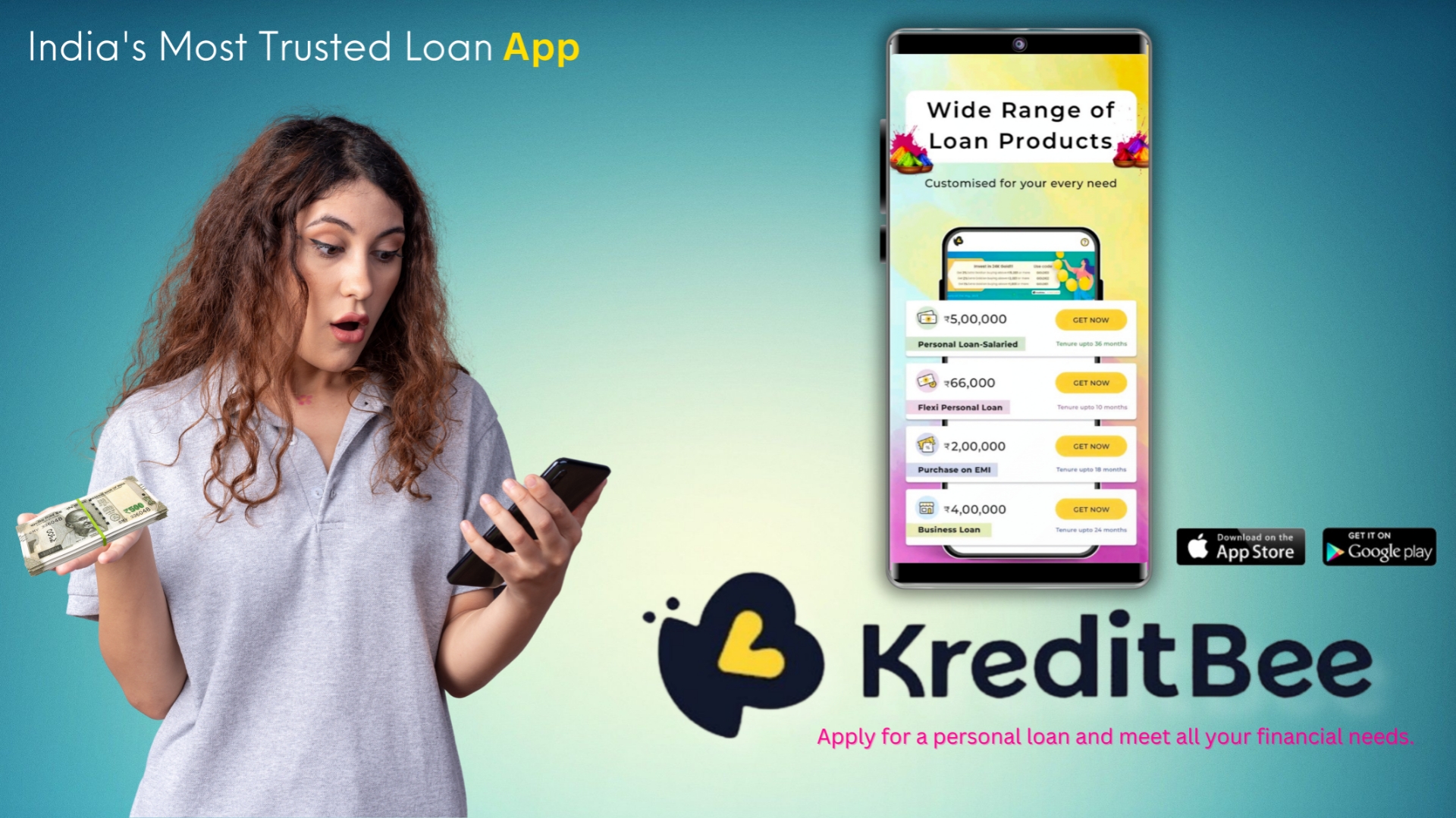 Get a instant personal loan from Kredit Bee mobile app
