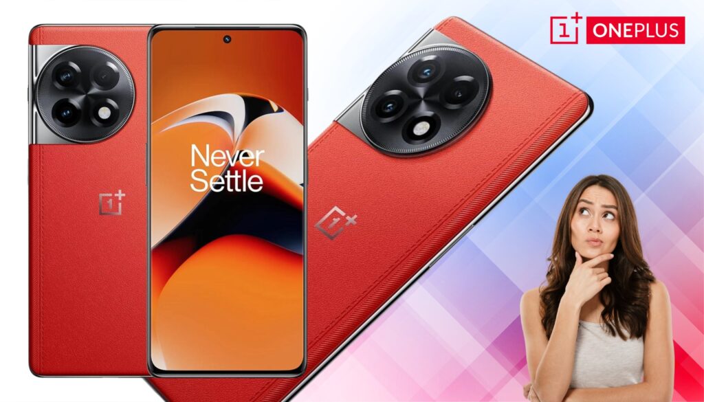 the OnePlus 11R 5G in Solar Red