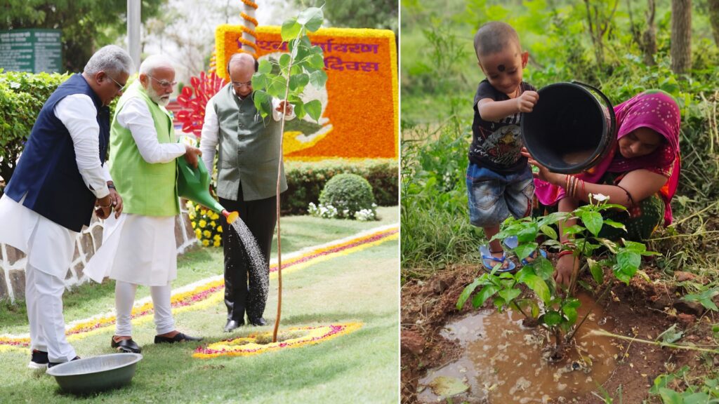 Prime Minister Narendra Modi launched the 'Ek Ped Maa Ke Naam' campaign