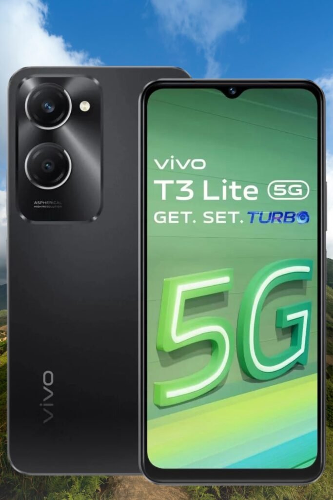 The vivo t3 lite 5g in majestic black